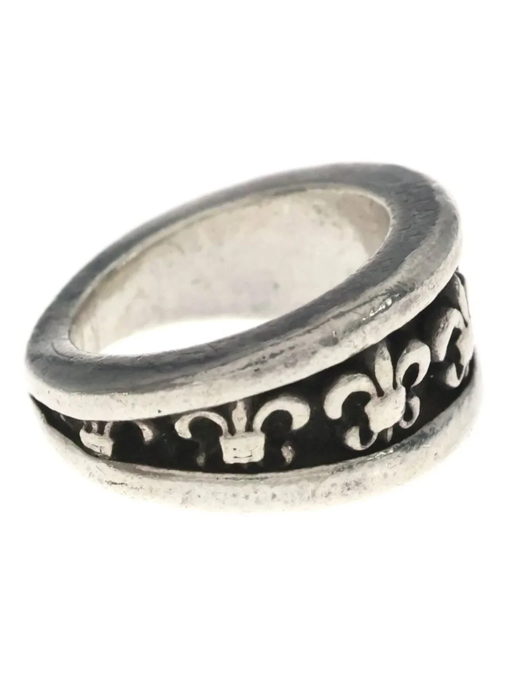 Chrome Hearts Narrow BS Fluer Band BS Flare Ring Silver